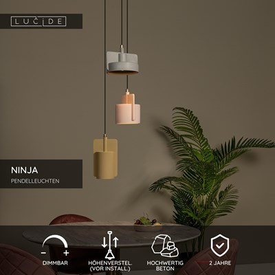 Lucide NINJA - Pendelleuchten - 3xE27 - Multifarben